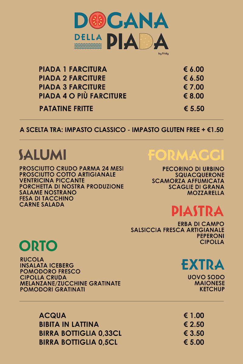 Dogana Della Piada Photo Menu 1