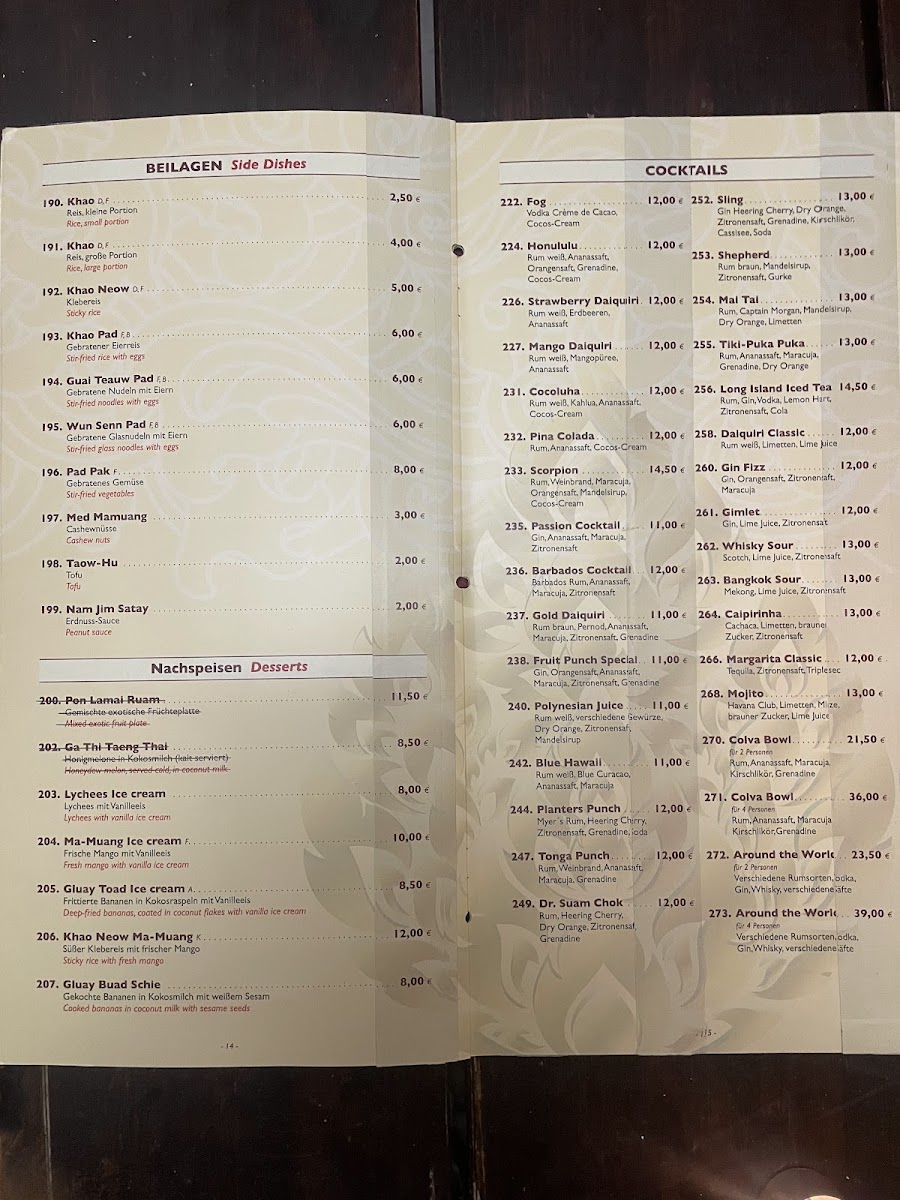 Chookdee Thai Restaurant Photo Menu 6