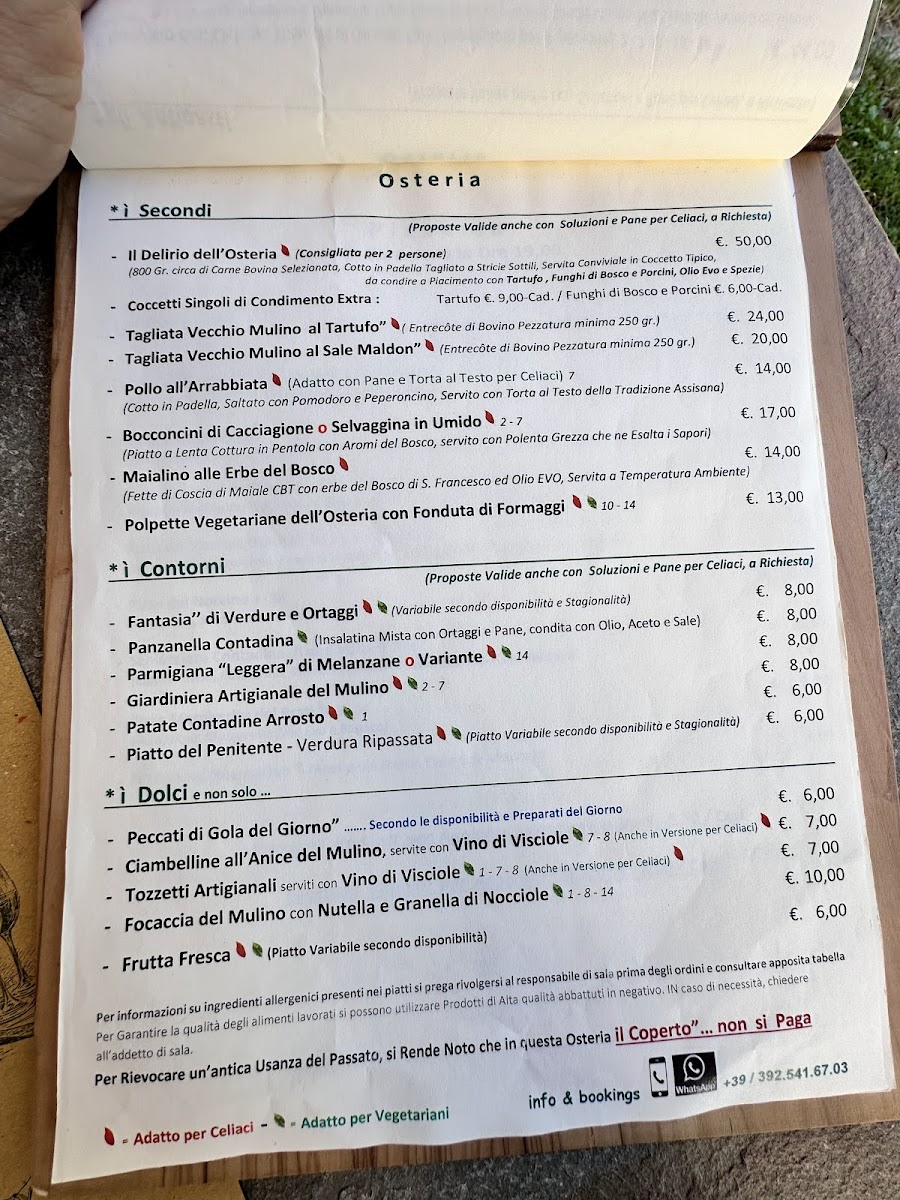 Osteria del Mulino Photo Menu 1