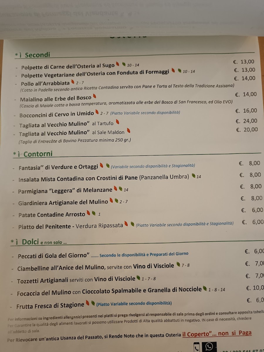 Osteria del Mulino Photo Menu 5