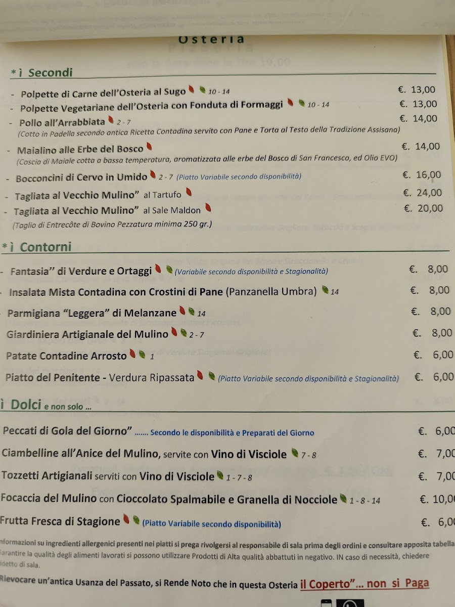 Osteria del Mulino Photo Menu 8
