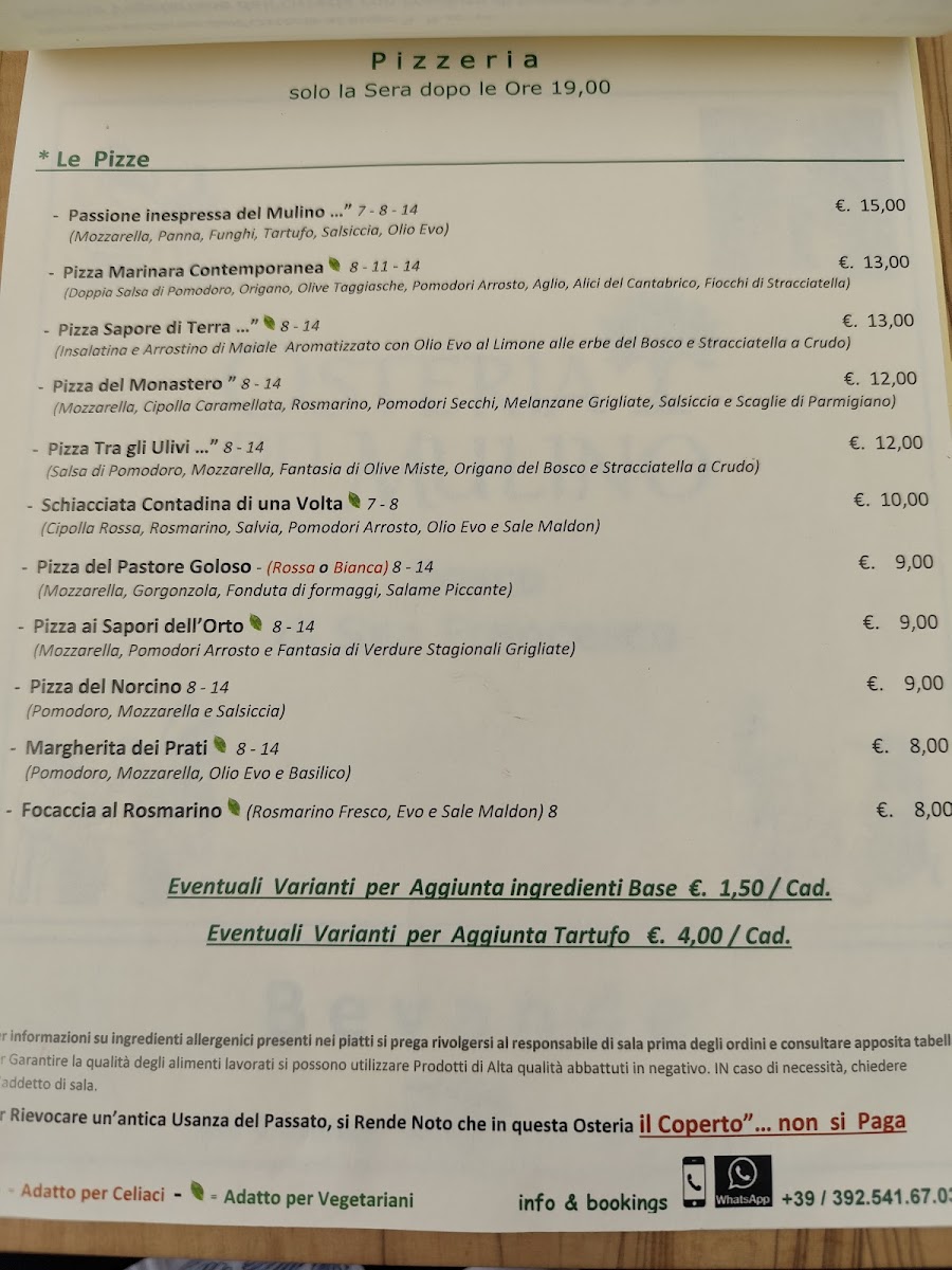 Osteria del Mulino Photo Menu 9