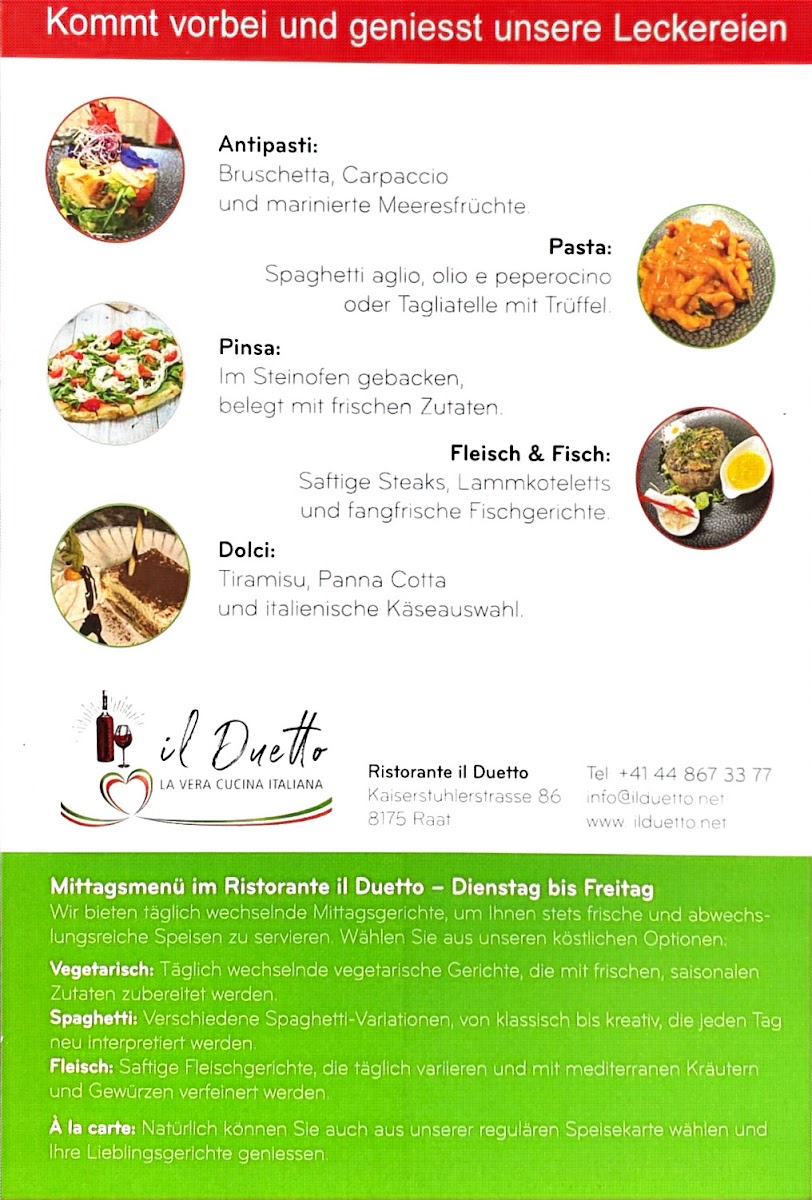 Ristorante il Duetto-Raat Photo Menu 1