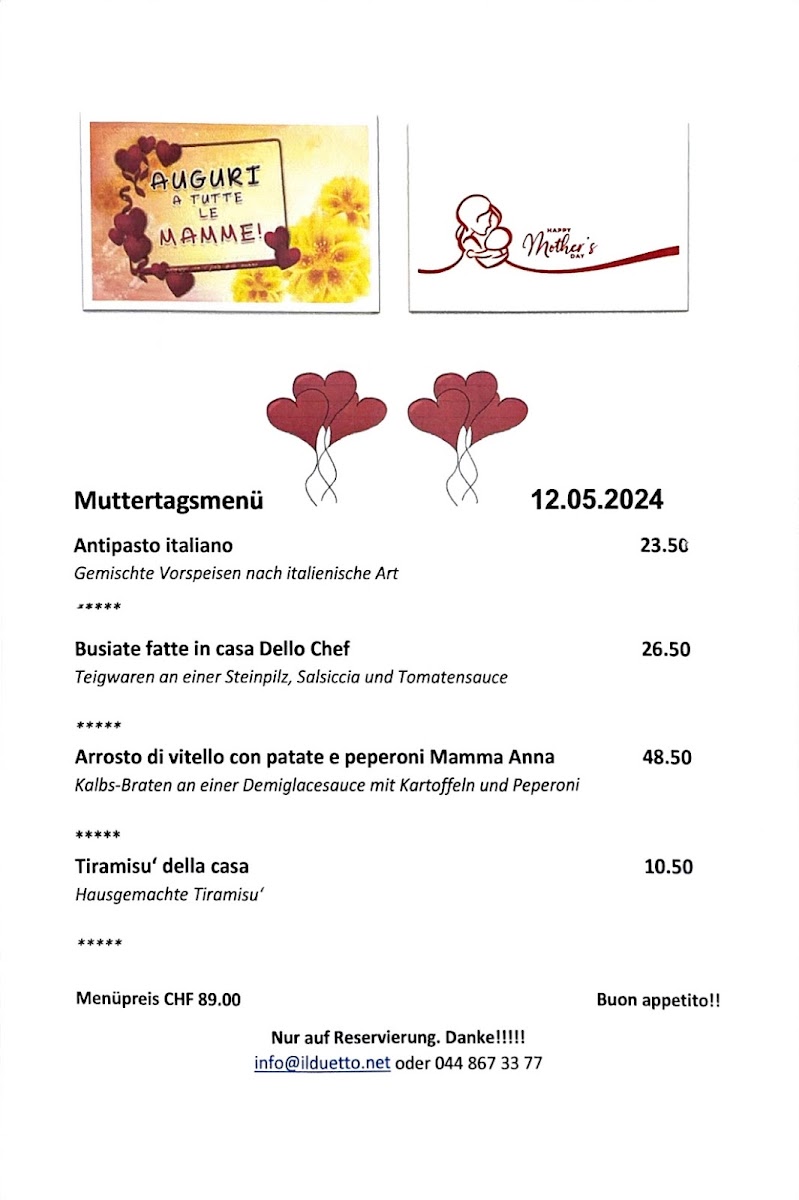 Ristorante il Duetto-Raat Photo Menu 7