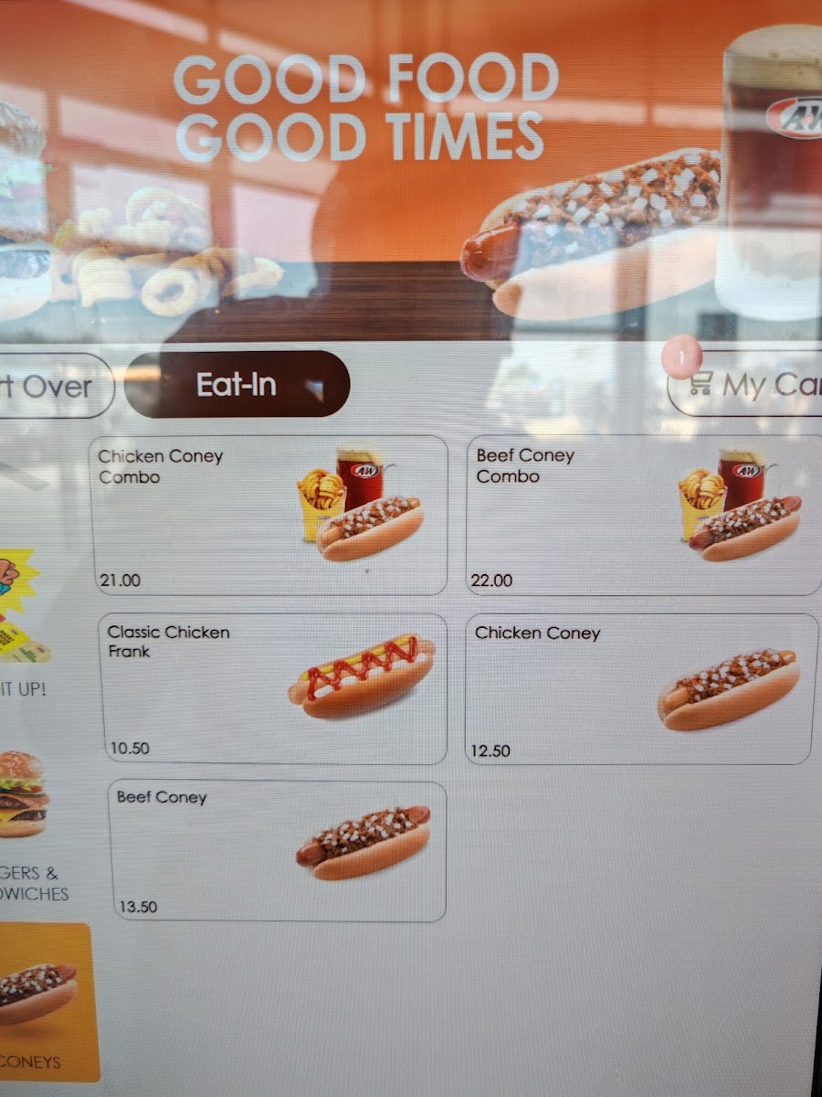 A&W R&R Seremban (Southbound) Photo Menu 1