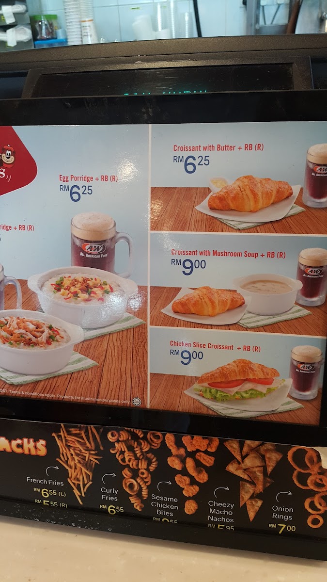A&W R&R Seremban (Southbound) Photo Menu 5