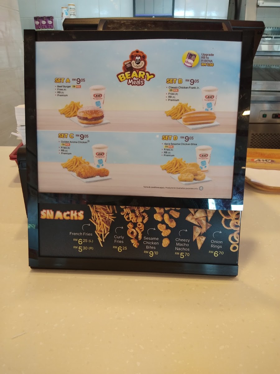 A&W R&R Seremban (Southbound) Photo Menu 6