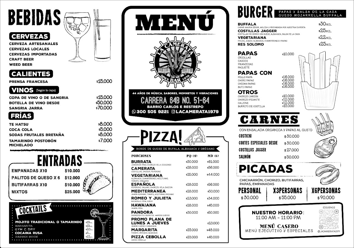 La Camerata Photo Menu 1
