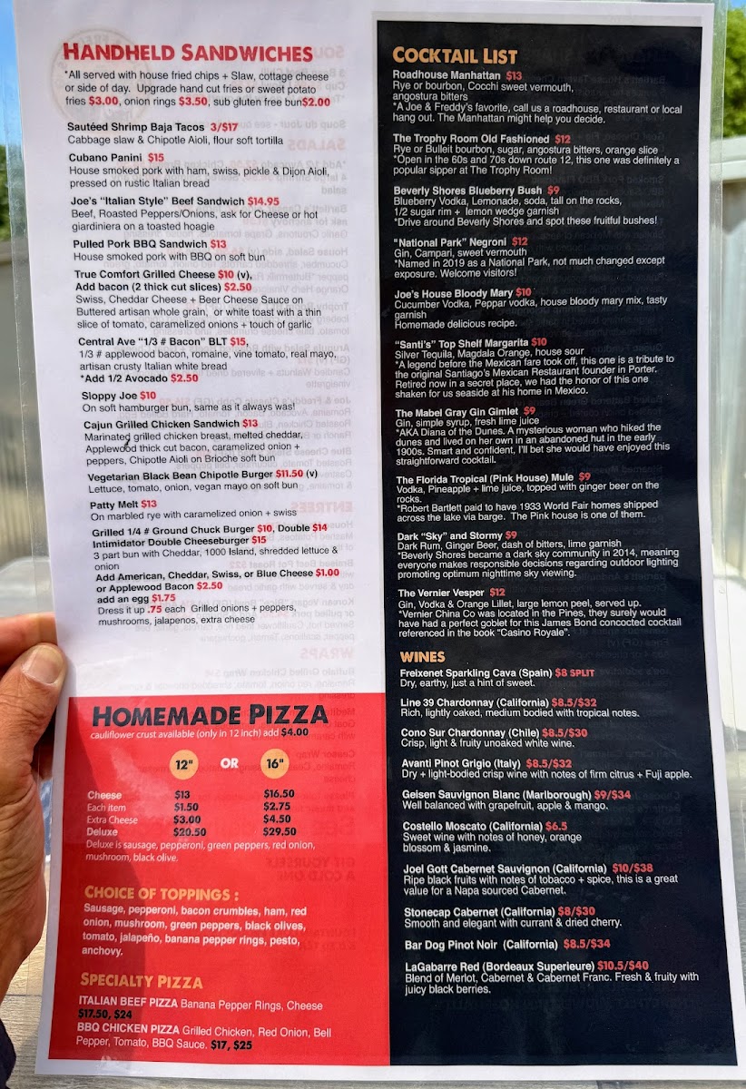 Joe & Freddy’s Bar & Grill Photo Menu 1