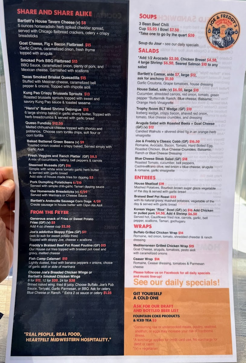Joe & Freddy’s Bar & Grill Photo Menu 3