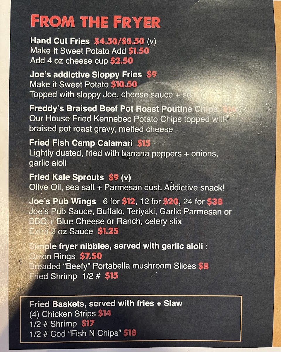 Joe & Freddy’s Bar & Grill Photo Menu 4