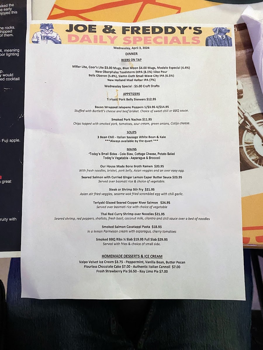 Joe & Freddy’s Bar & Grill Photo Menu 6