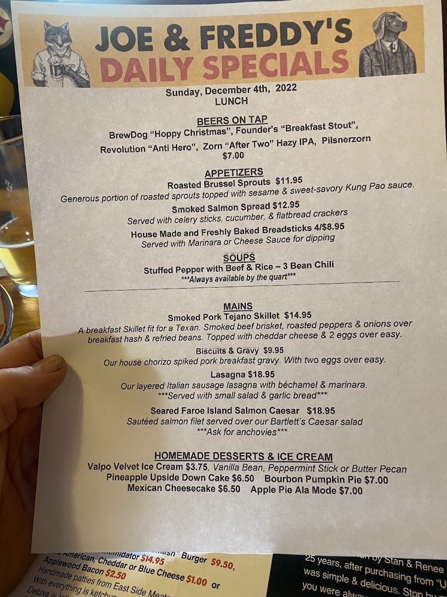Joe & Freddy’s Bar & Grill Photo Menu 9