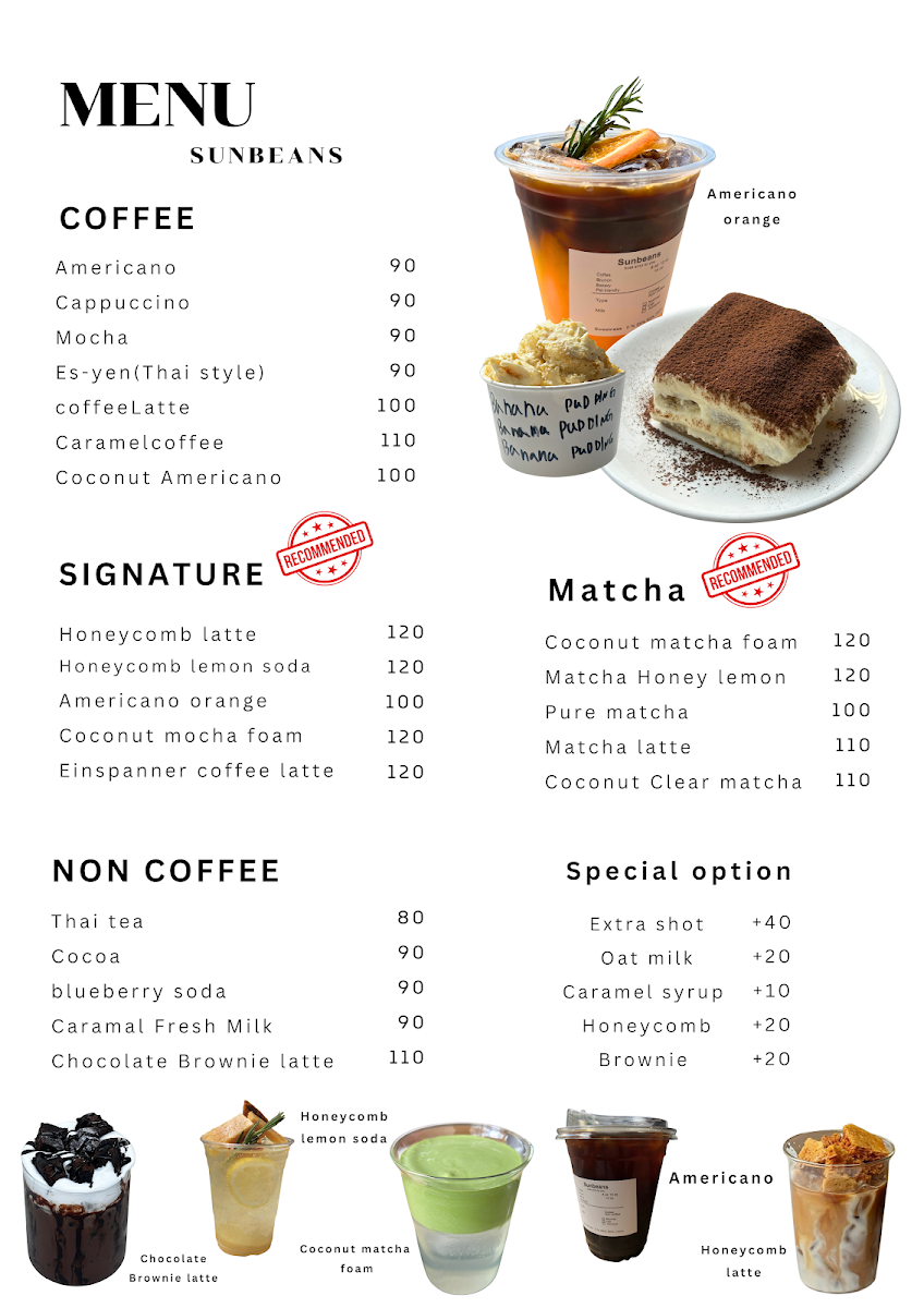 Sunbeans Cafe Photo Menu 1