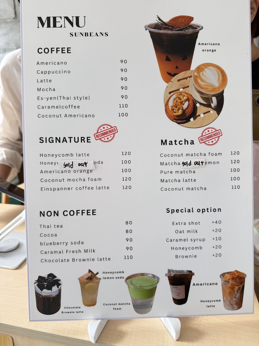 Sunbeans Cafe Photo Menu 2