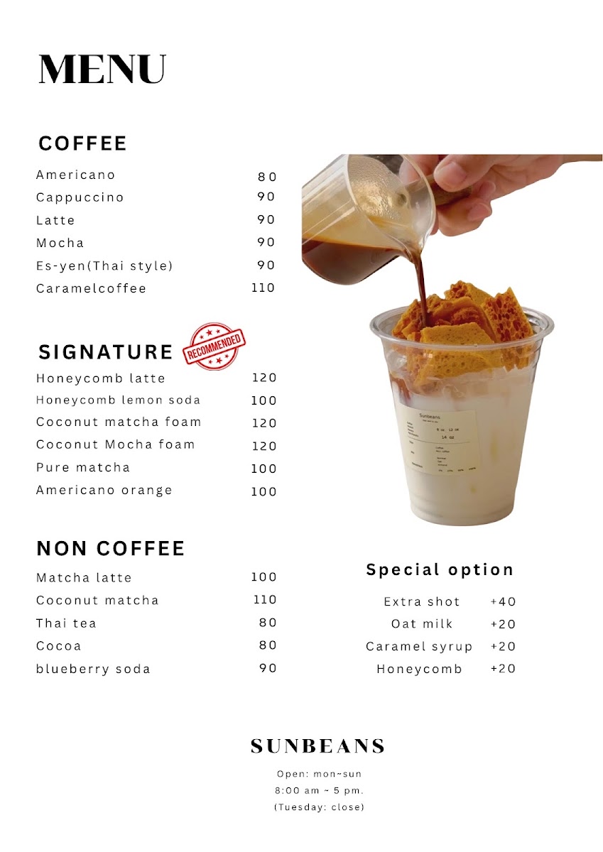 Sunbeans Cafe Photo Menu 3