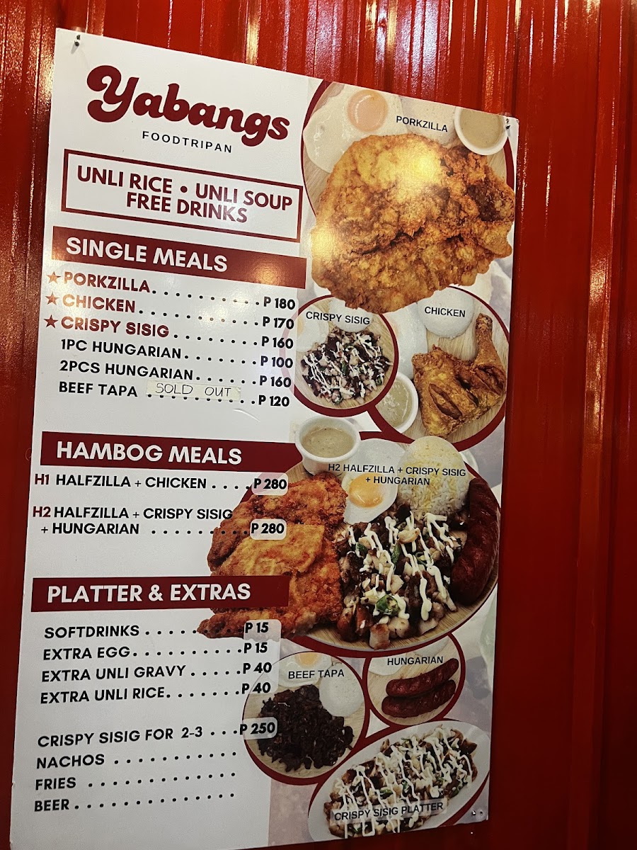 Yabangs Biñan Photo Menu 2