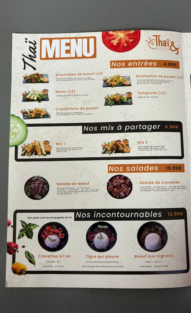 Thaï&vous Photo Menu 2