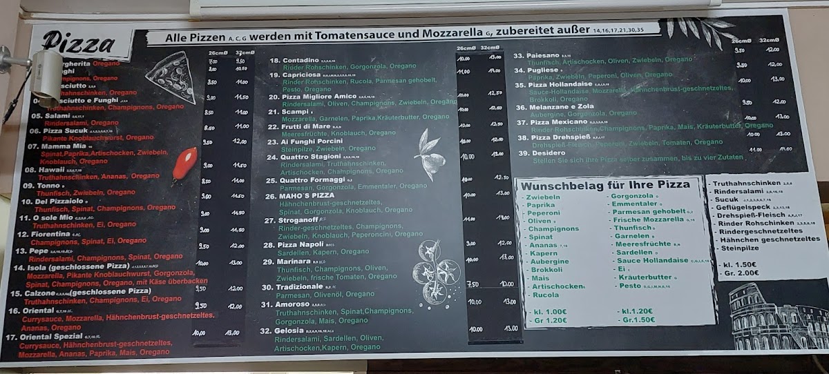 Maho‘s Pizzeria Photo Menu 2