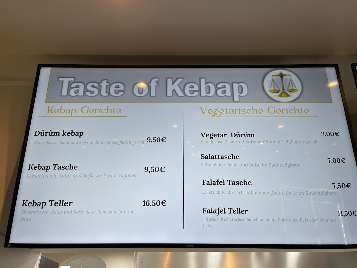 Taste of Kebap Photo Menu 1