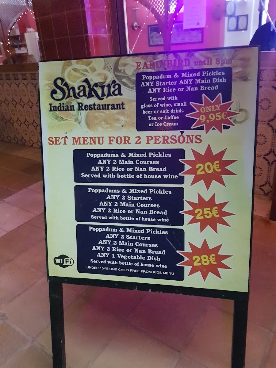 Shakira Indian Restaurant Photo Menu 4