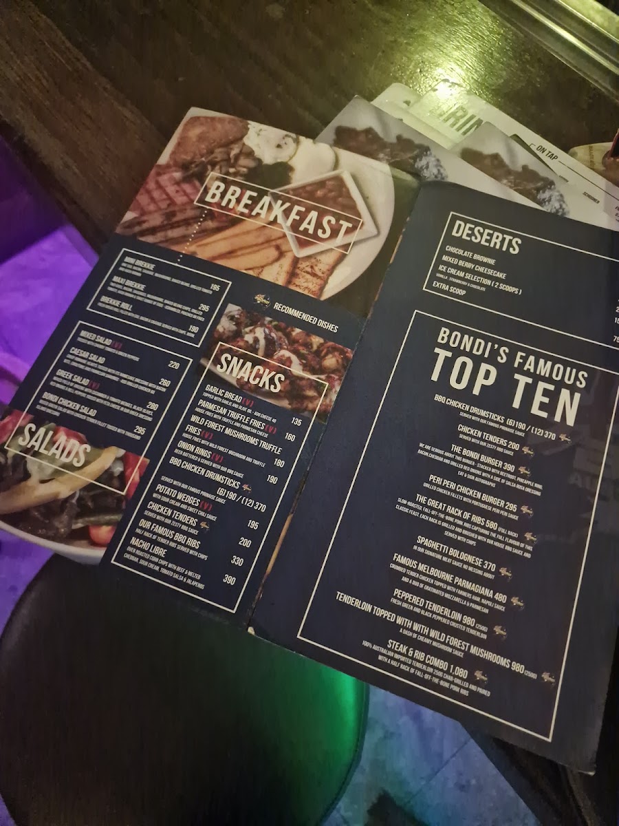 Bondi Aussie Bar & Grill, Chaweng Photo Menu 10