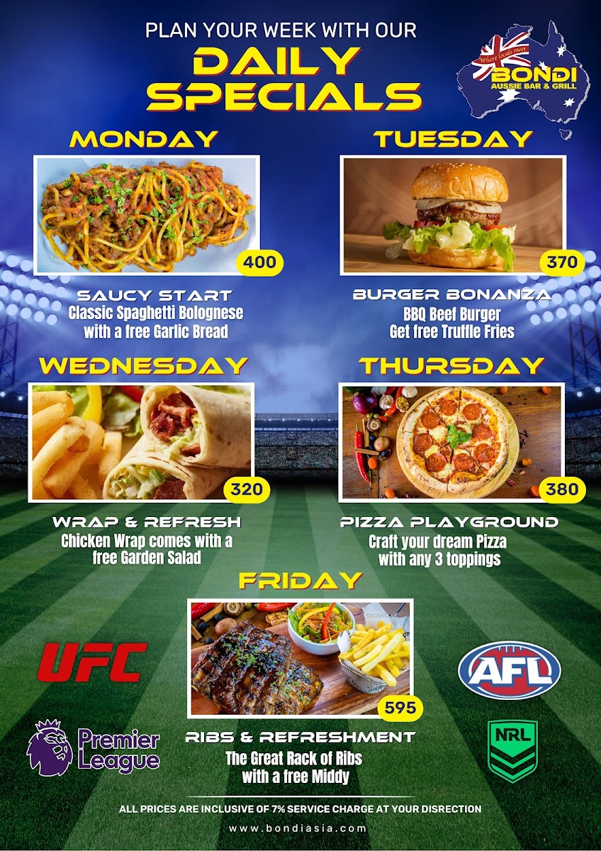 Bondi Aussie Bar & Grill, Chaweng Photo Menu 3