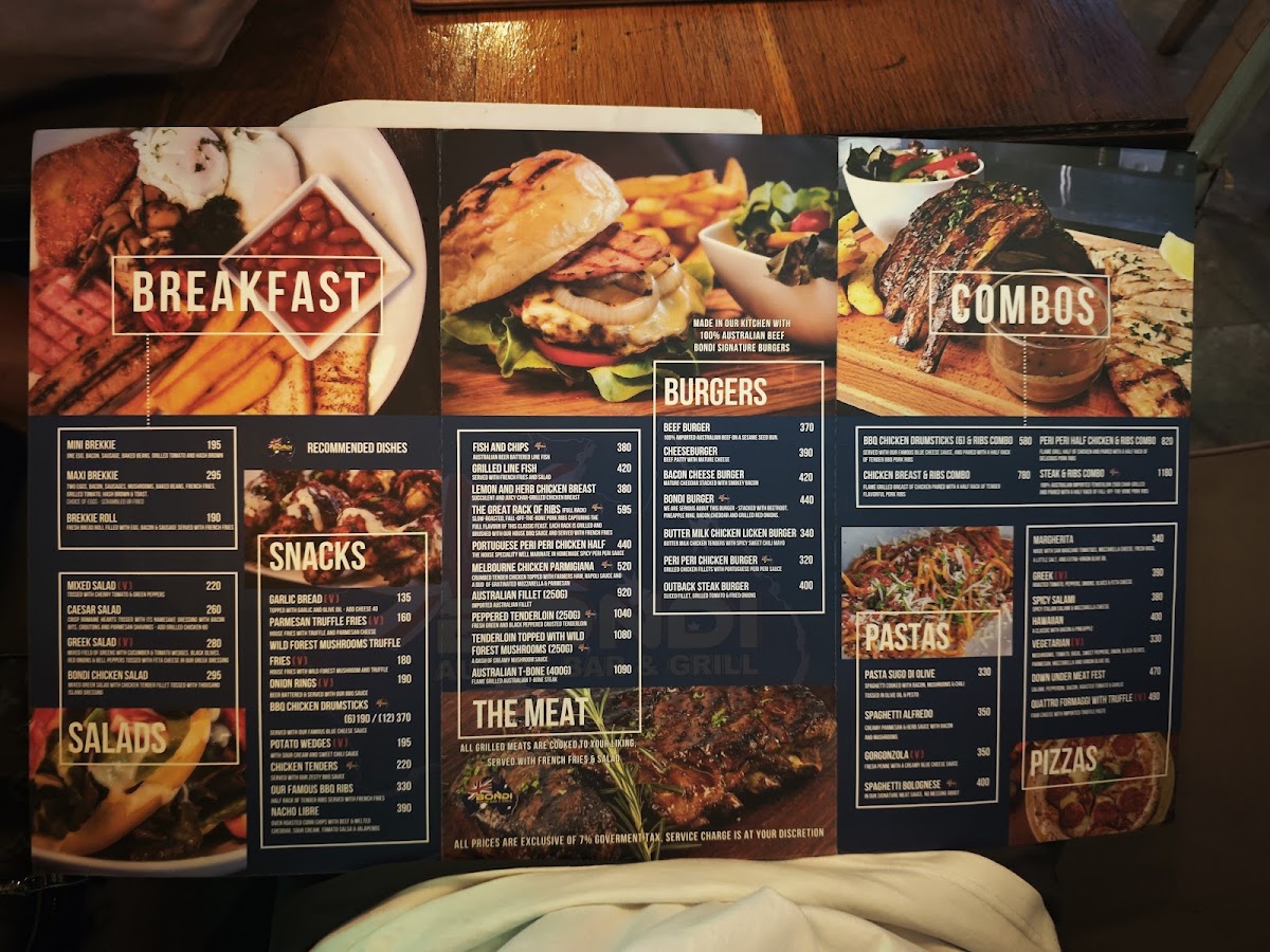 Bondi Aussie Bar & Grill, Chaweng Photo Menu 5