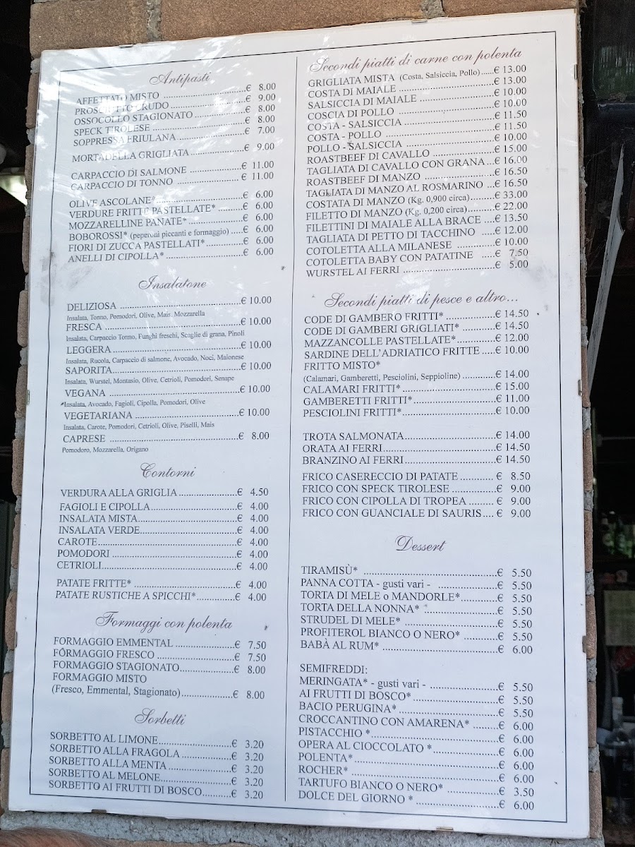 Trattoria Al Fiume Da Pippo - Estiva Photo Menu 2