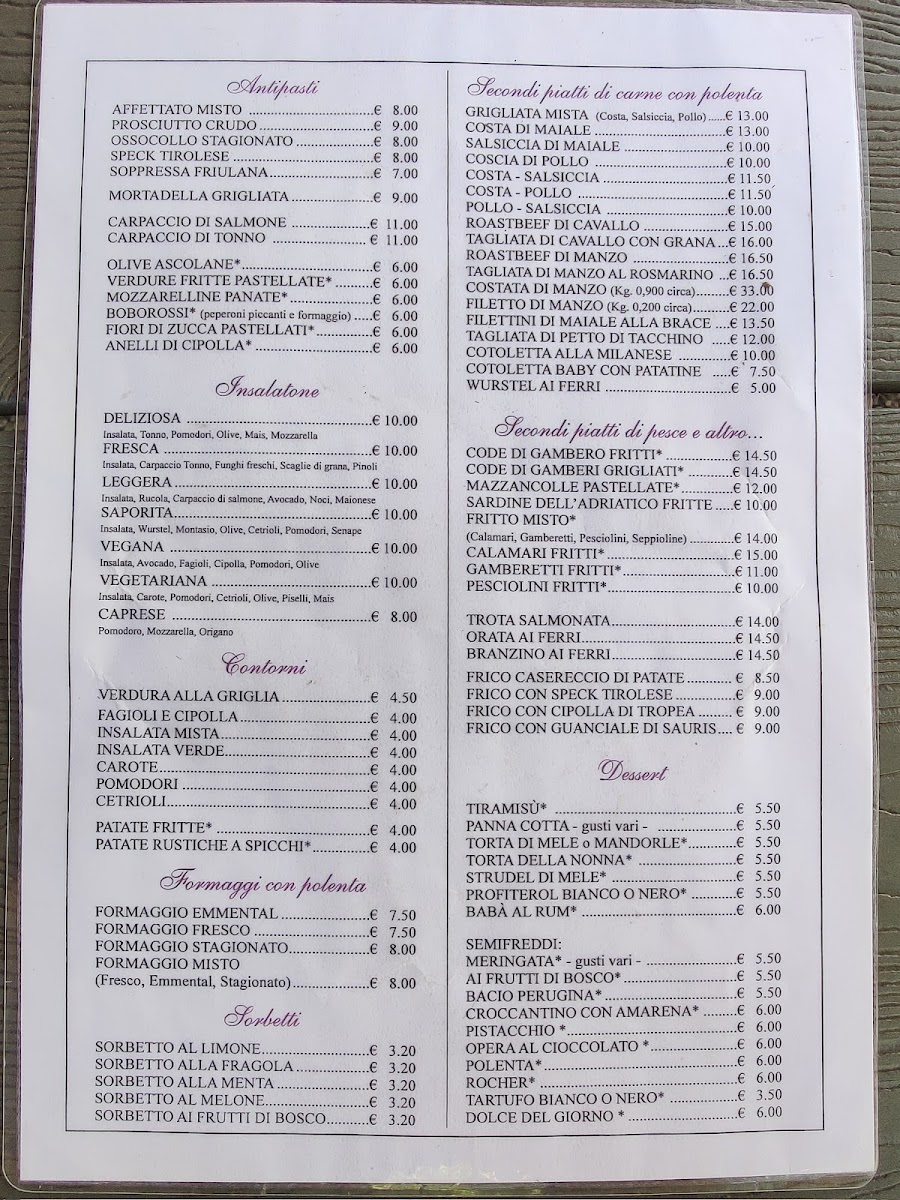 Trattoria Al Fiume Da Pippo - Estiva Photo Menu 3
