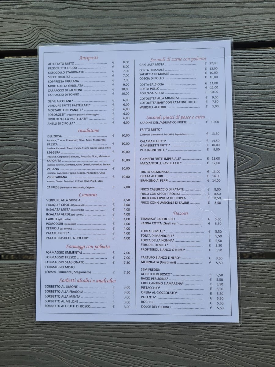 Trattoria Al Fiume Da Pippo - Estiva Photo Menu 6