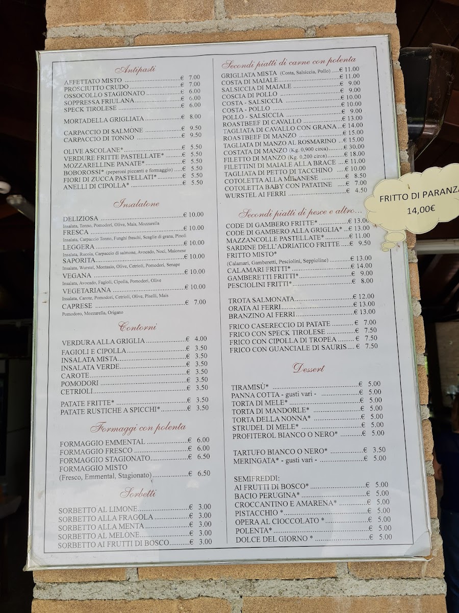Trattoria Al Fiume Da Pippo - Estiva Photo Menu 7