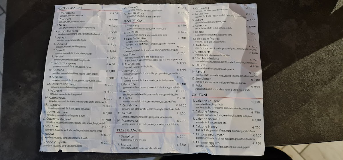 Pizzeria La Torre Photo Menu 2