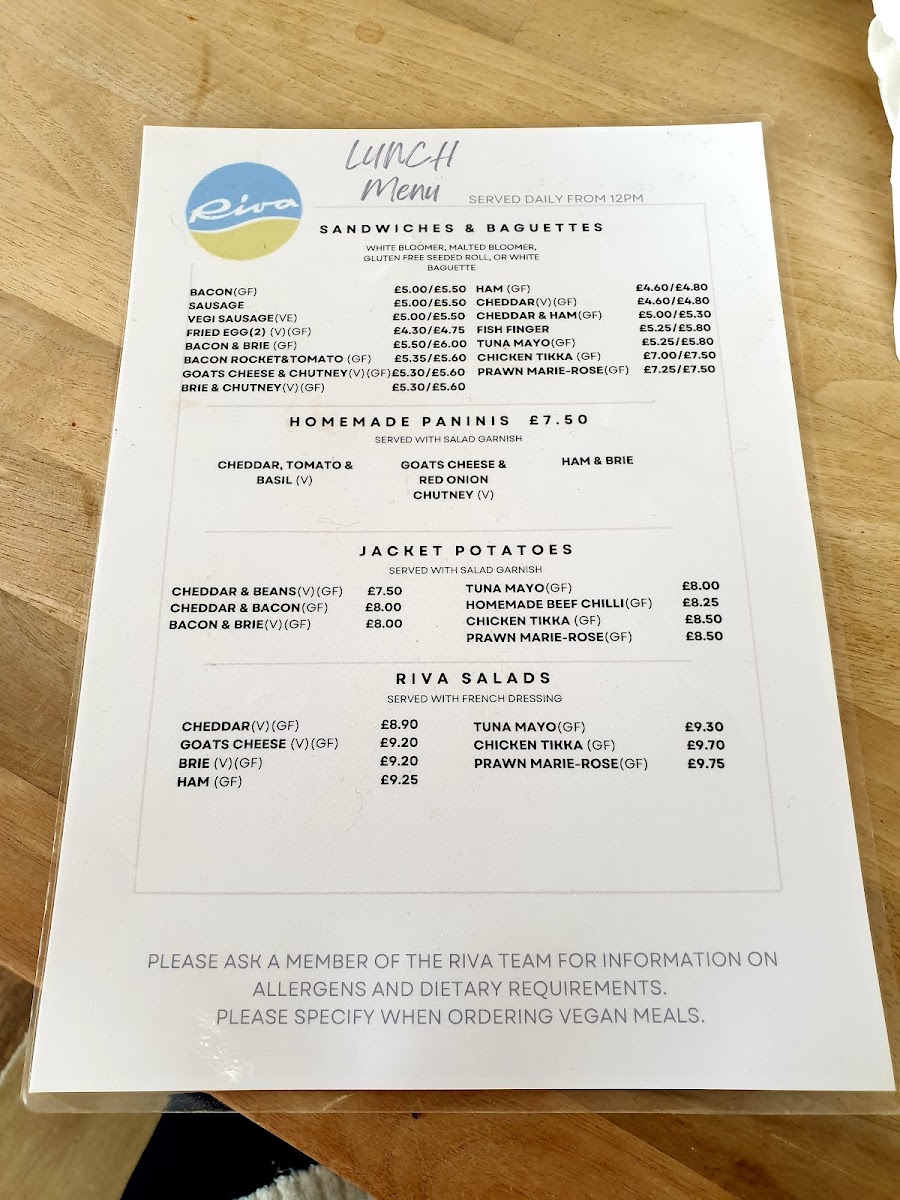 Cafe Riva Photo Menu 3