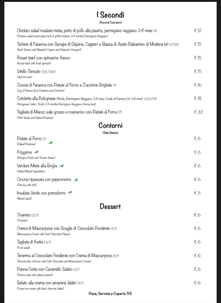 Trattoria Buca di San Francesco Photo Menu 1