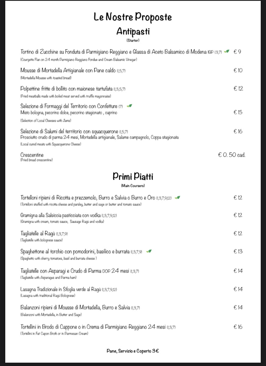 Trattoria Buca di San Francesco Photo Menu 2