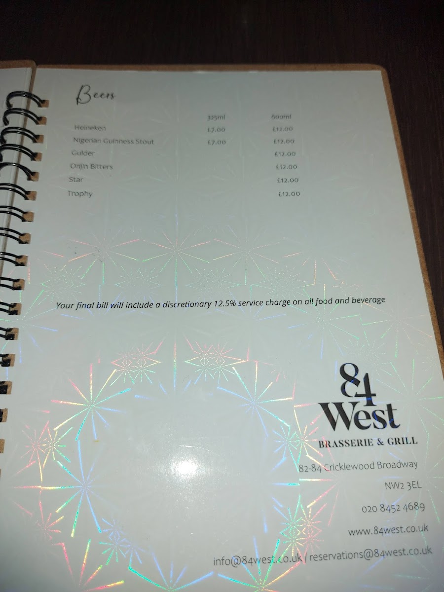 84 West Brasserie & Grill Photo Menu 10