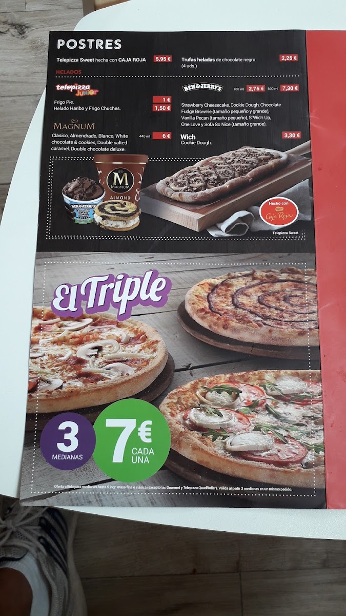 Telepizza Palencia, DD.HH. - Comida a Domicilio Photo Menu 2