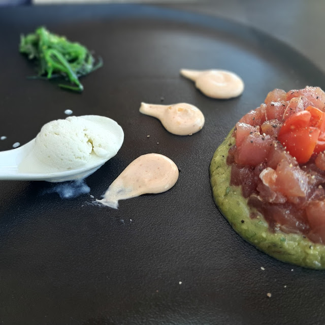 Refreshing Red Tuna Tartare with Wasabi Ice Cream