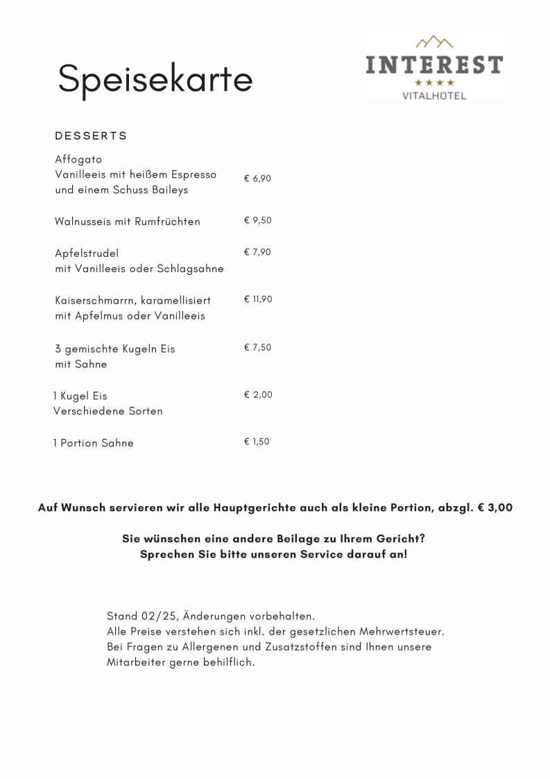 Beim Schweitzer Photo Menu 4