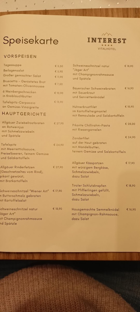 Beim Schweitzer Photo Menu 6