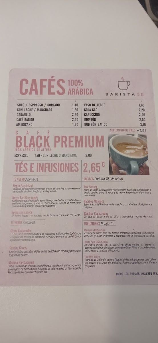 Barista38 Photo Menu 2