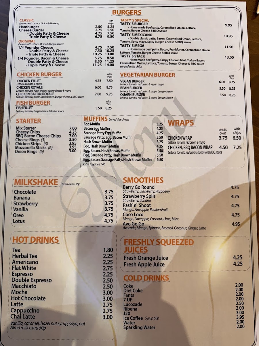 Tasties Cafe Photo Menu 1