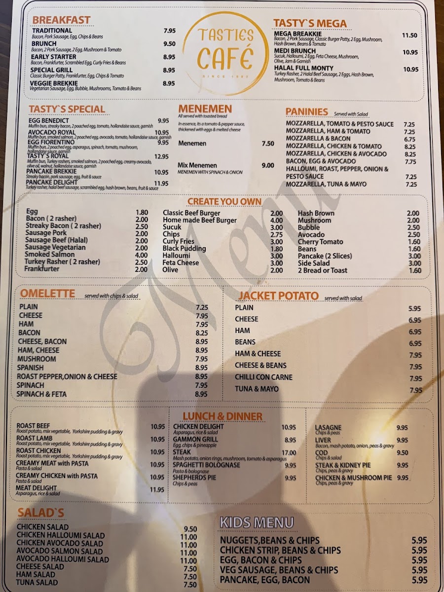 Tasties Cafe Photo Menu 2