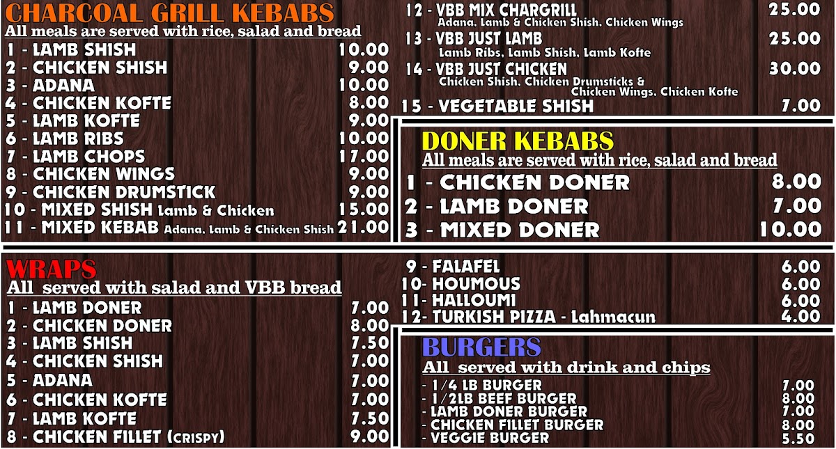 Victoria BBQ Bar Photo Menu 1