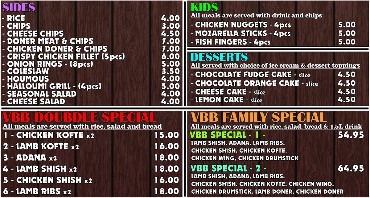 Victoria BBQ Bar Photo Menu 2