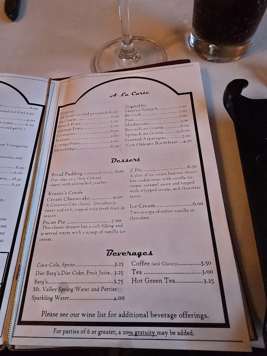 Crescent City Steak House Photo Menu 2