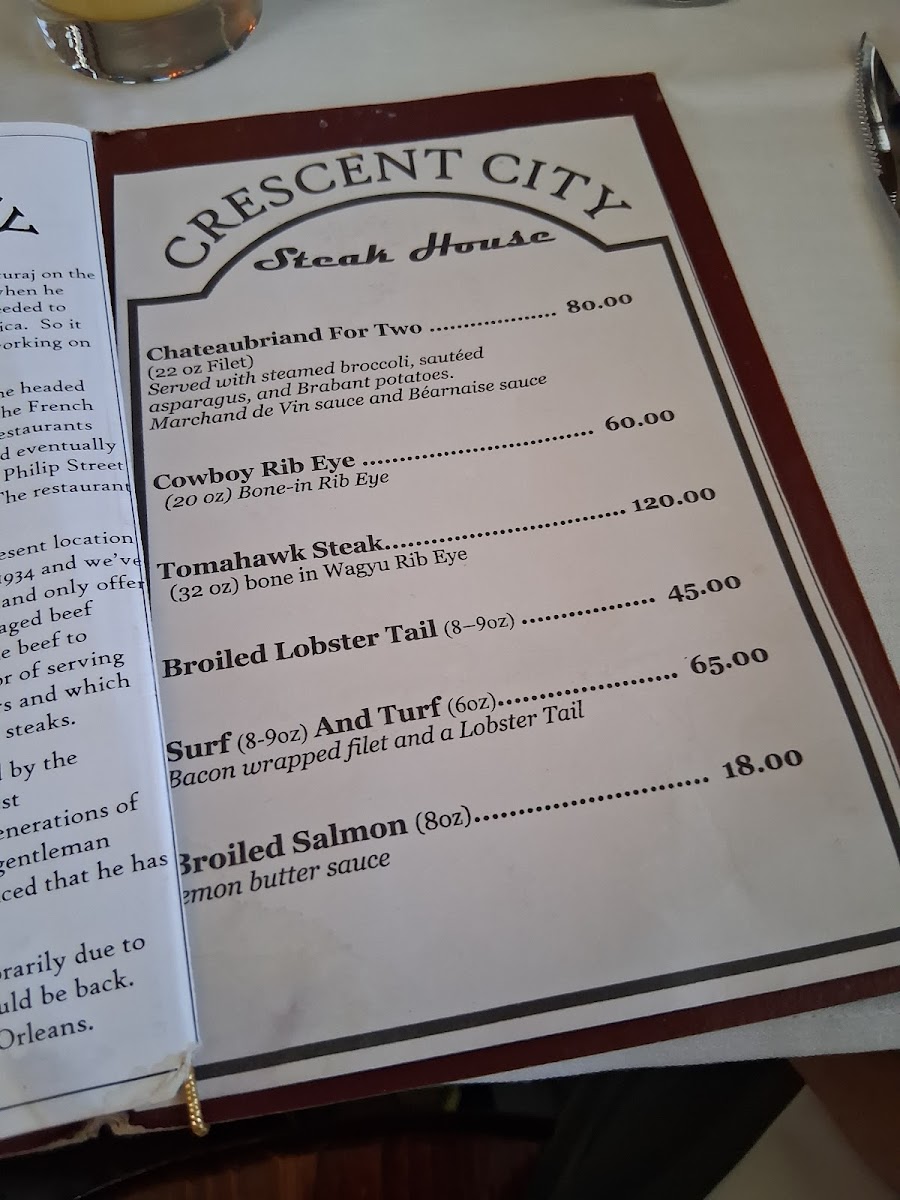 Crescent City Steak House Photo Menu 5