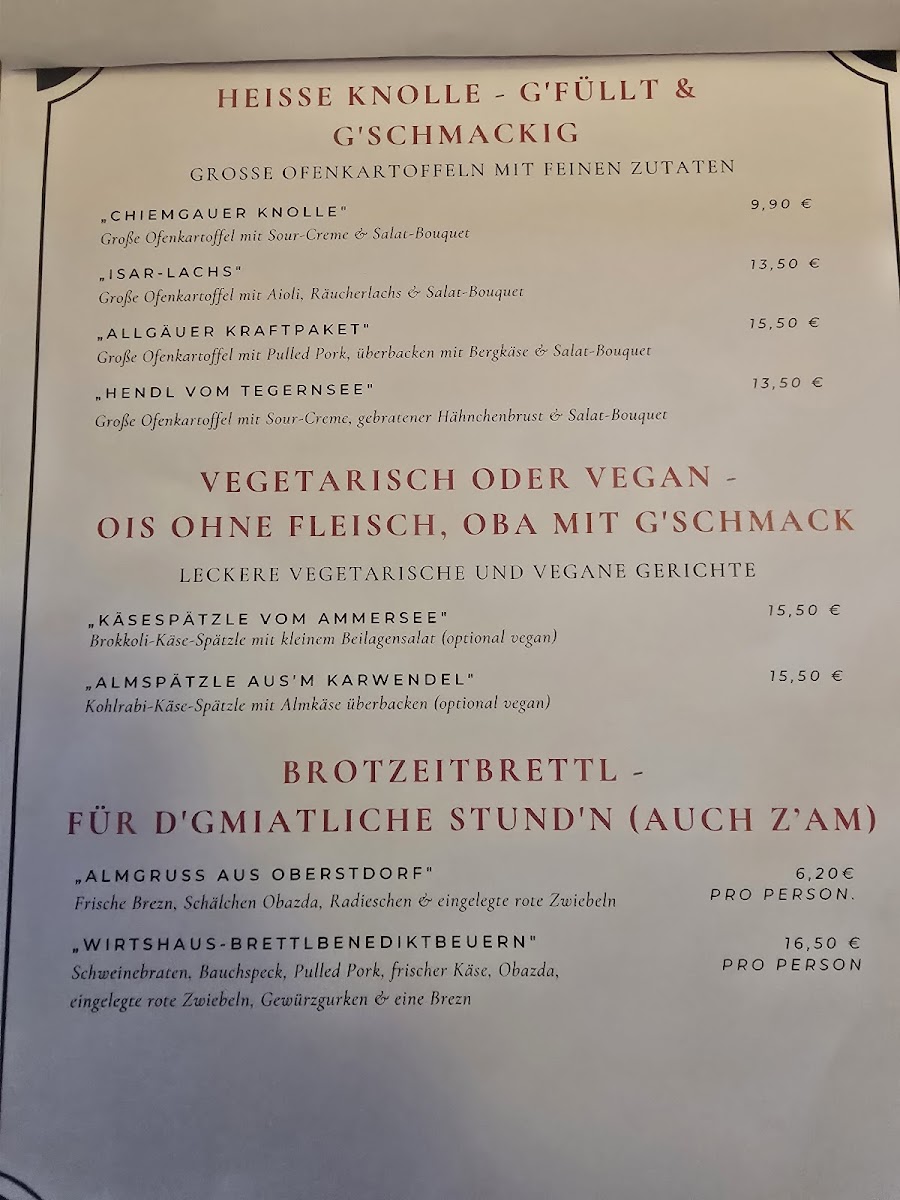 Benediktiner Wirtshaus Dortmund Photo Menu 1