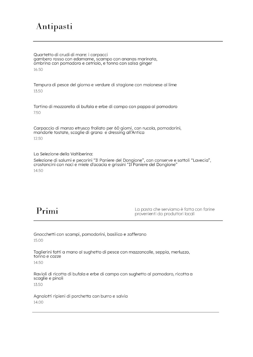 Il Dongione Ristorante Photo Menu 2
